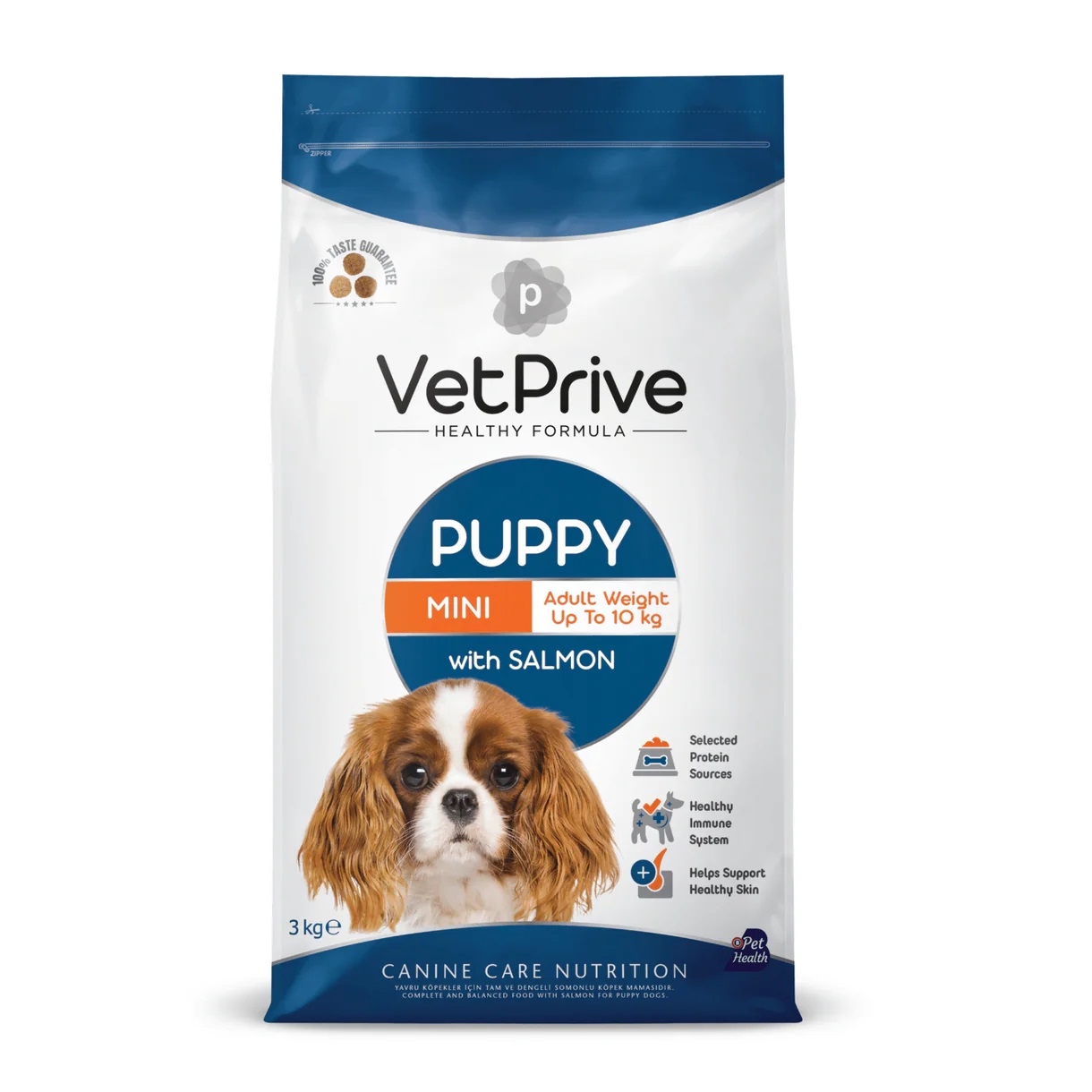Vet Prive Mini Puppy Salmon Yavru Köpekler için Somonlu Mama 3 Kg