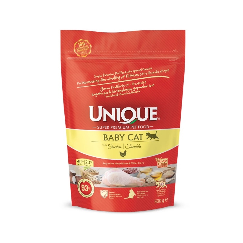 Unique Bebek Yavru Kedi Maması Tavuklu 500 gr