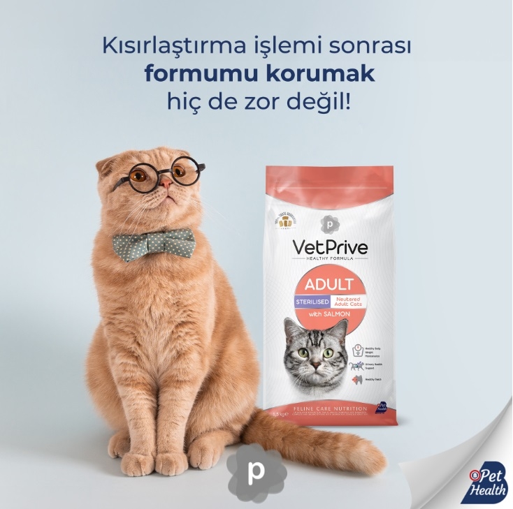 Vet Prive Somonlu Kısırlaştırılmış Kedi Maması  1,5 kg
