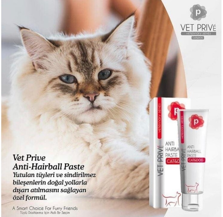 Vet Prive Kediler İçin Tüy Yumağı Önleyici Pasta 100gr. Anti Hairball Paste