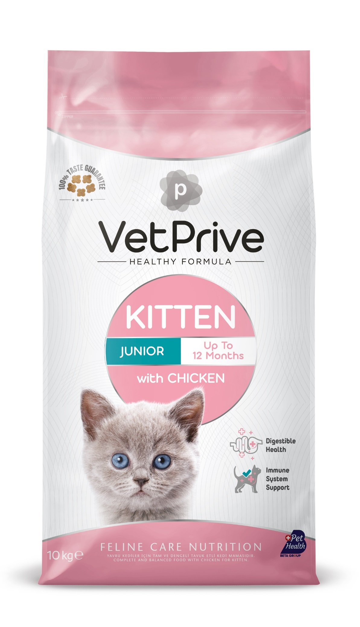 Vet Prive Tavuklu Yavru Kedi Maması (2-12 ay) 10 kg