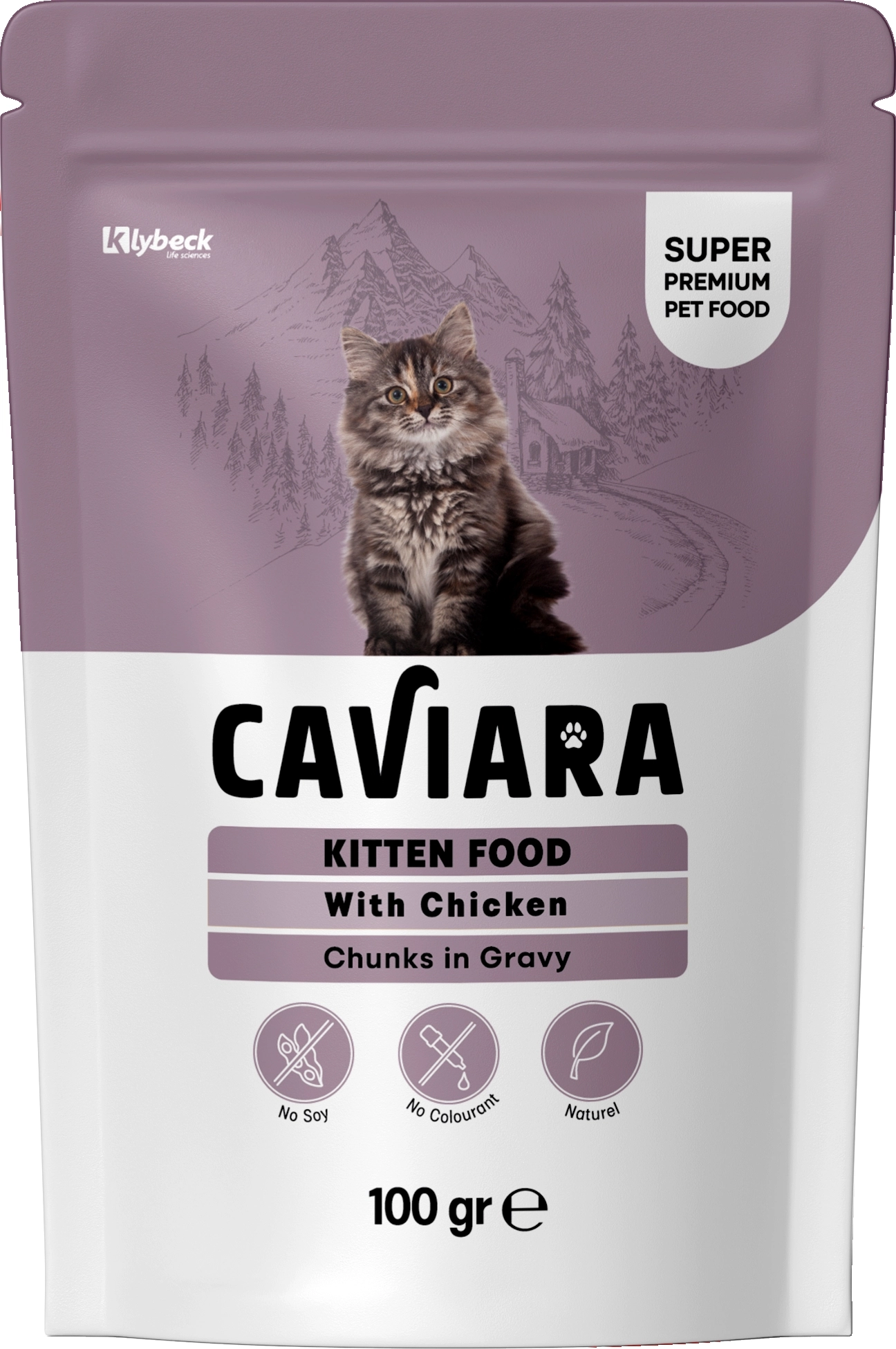 Caviara Pouch Sos İçinde Et Parçacıklı Tavuklu Yavru Kedi Maması