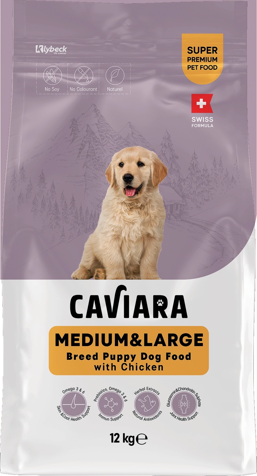 Caviara Tavuklu Orta & Büyük Irk Yavru Köpek Maması 12 Kg