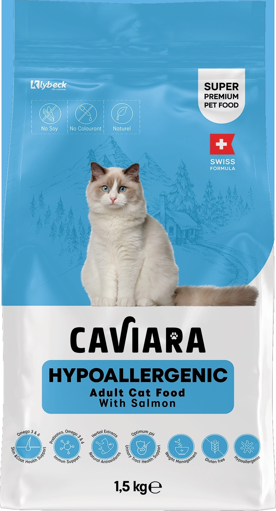 Caviara Hipoalerjenik Somonlu Yetişkin Kedi Maması 1,5 Kg 