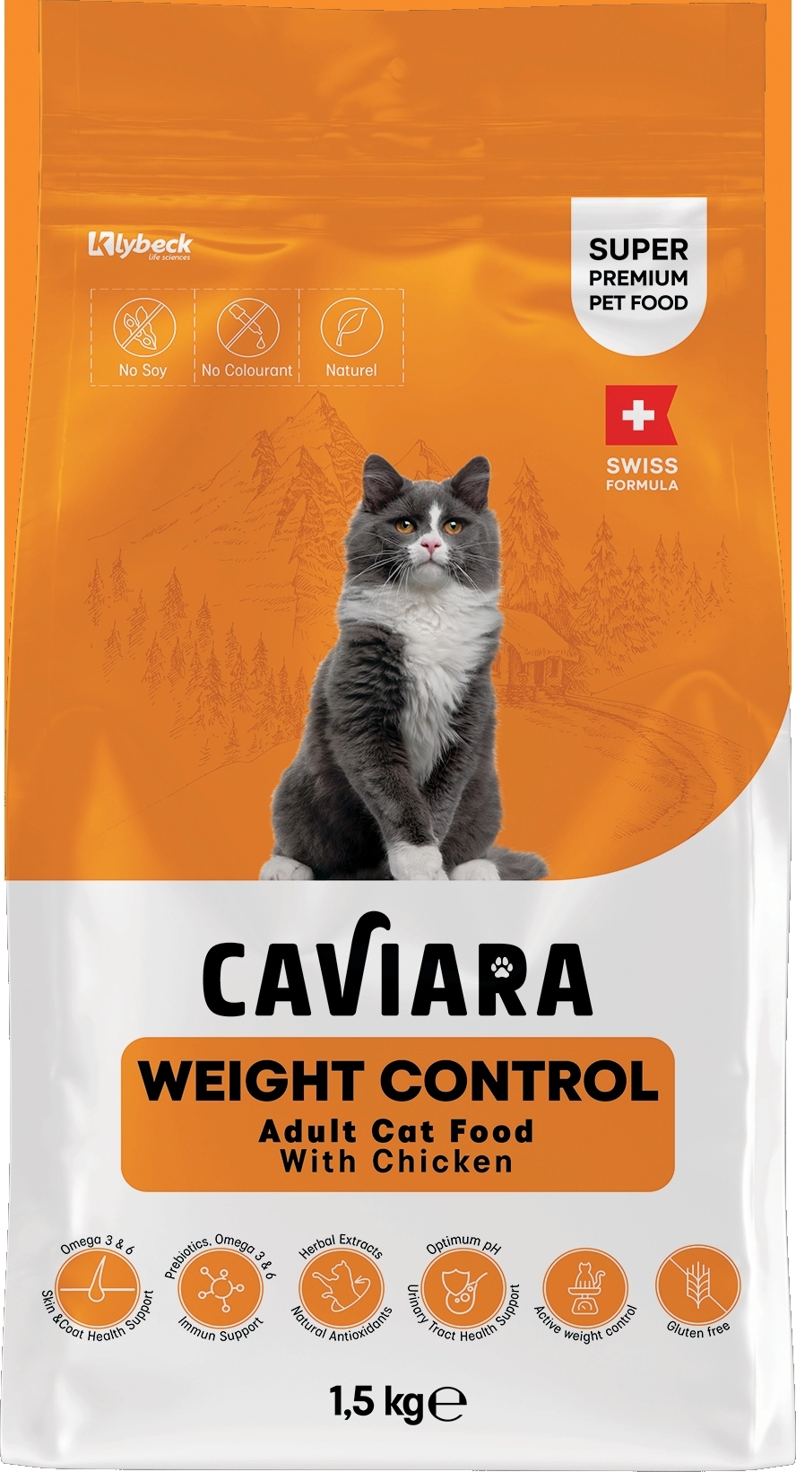 Caviara Kilo Kontrol Tavuklu Yetiskin Kedi Maması 1,5 kg