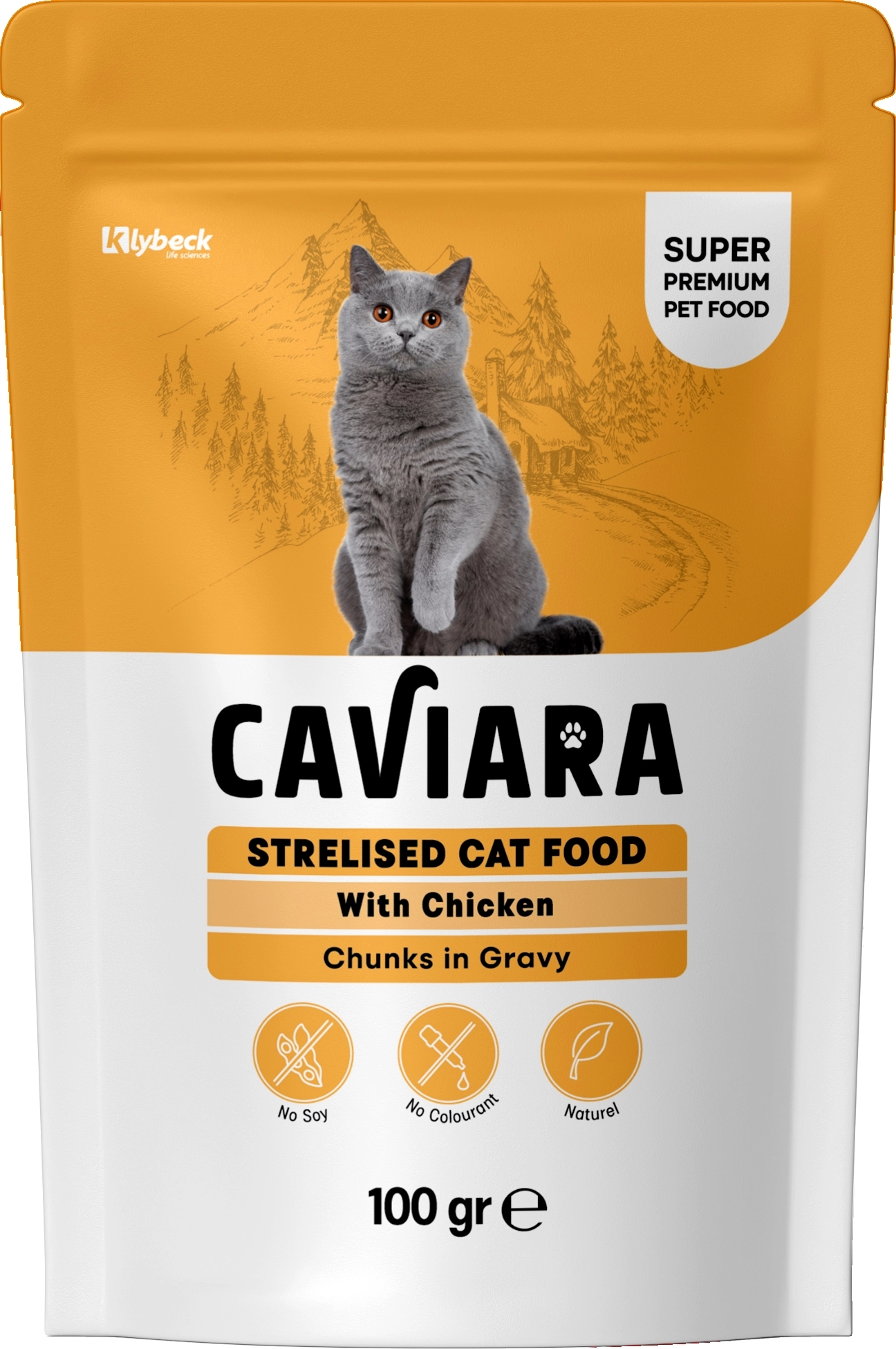 Caviara Pouch Jöle İçinde Et Parçacıklı Ördek ve Hindi Etli Yetişkin Kedi Maması