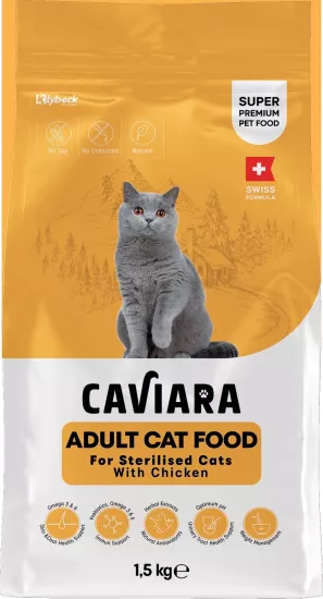 Caviara Tavuklu Yetişkin Kısır Kedi Maması 1,5 kg