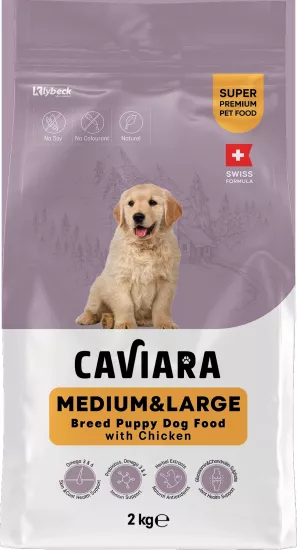 Caviara Tavuklu Orta & Büyük Irk Yavru Köpek Maması 2 Kg