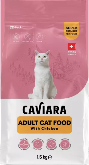 Caviara Tavuklu Yetişkin Kedi Maması 1,5 kg