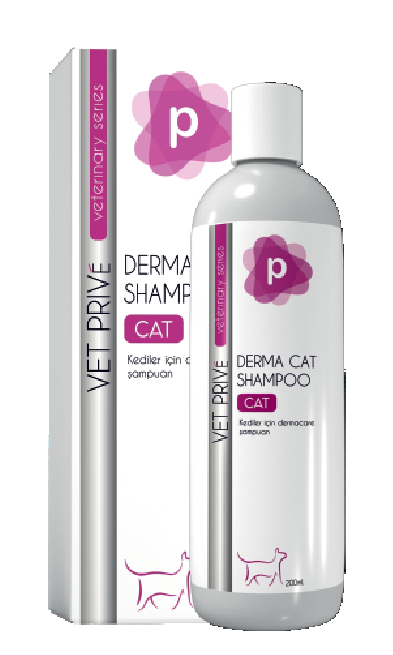 Vet Prive Derma Cat Shampoo/ Kedi Sıvı Şampuanı 200ml.