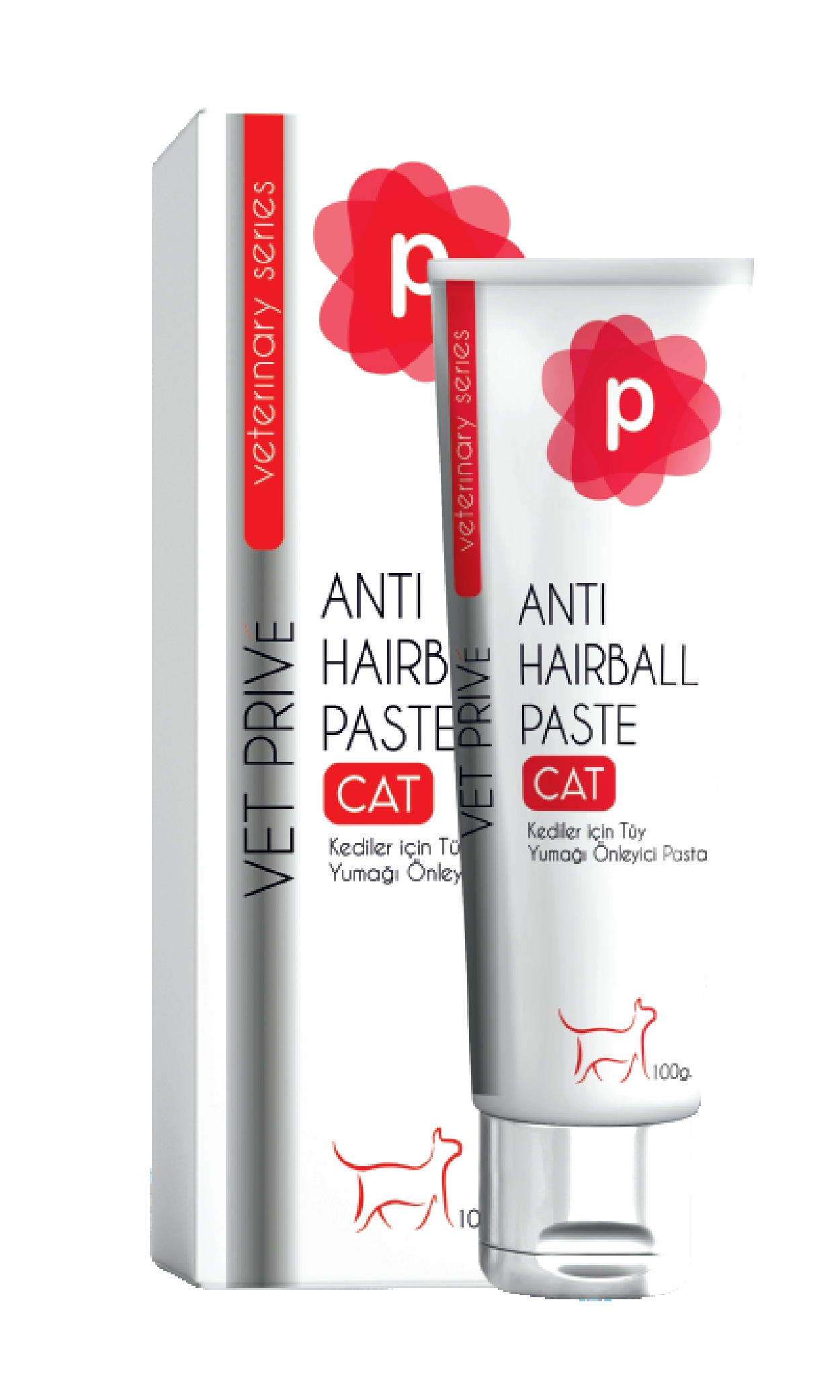 Vet Prive Kediler İçin Tüy Yumağı Önleyici Pasta 100gr. Anti Hairball Paste